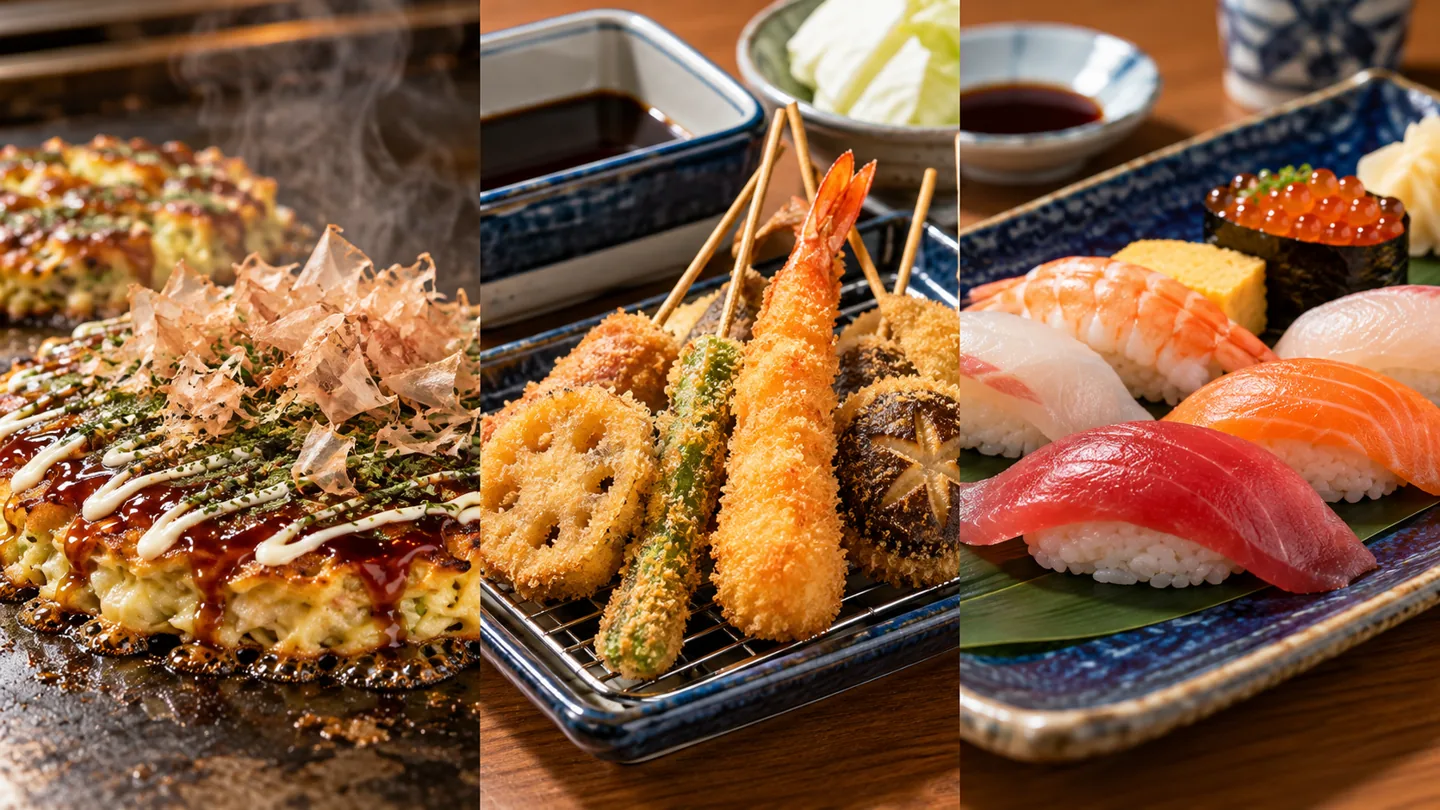 AI food illustration: kushikatsu