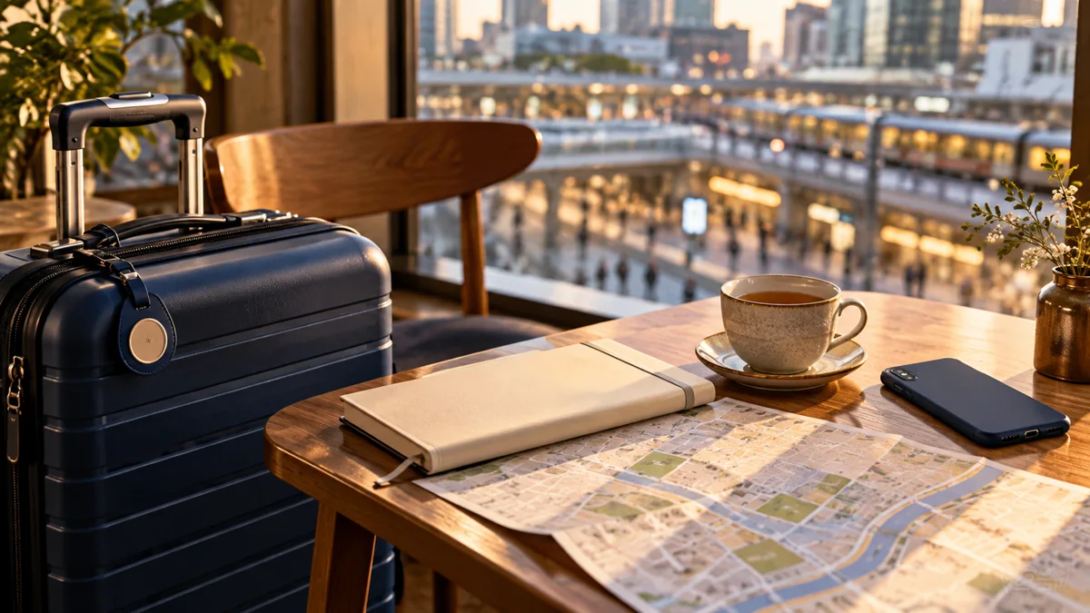 AI-generated travel planning scene